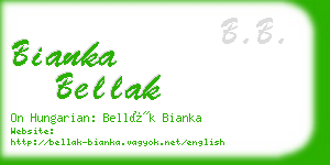 bianka bellak business card